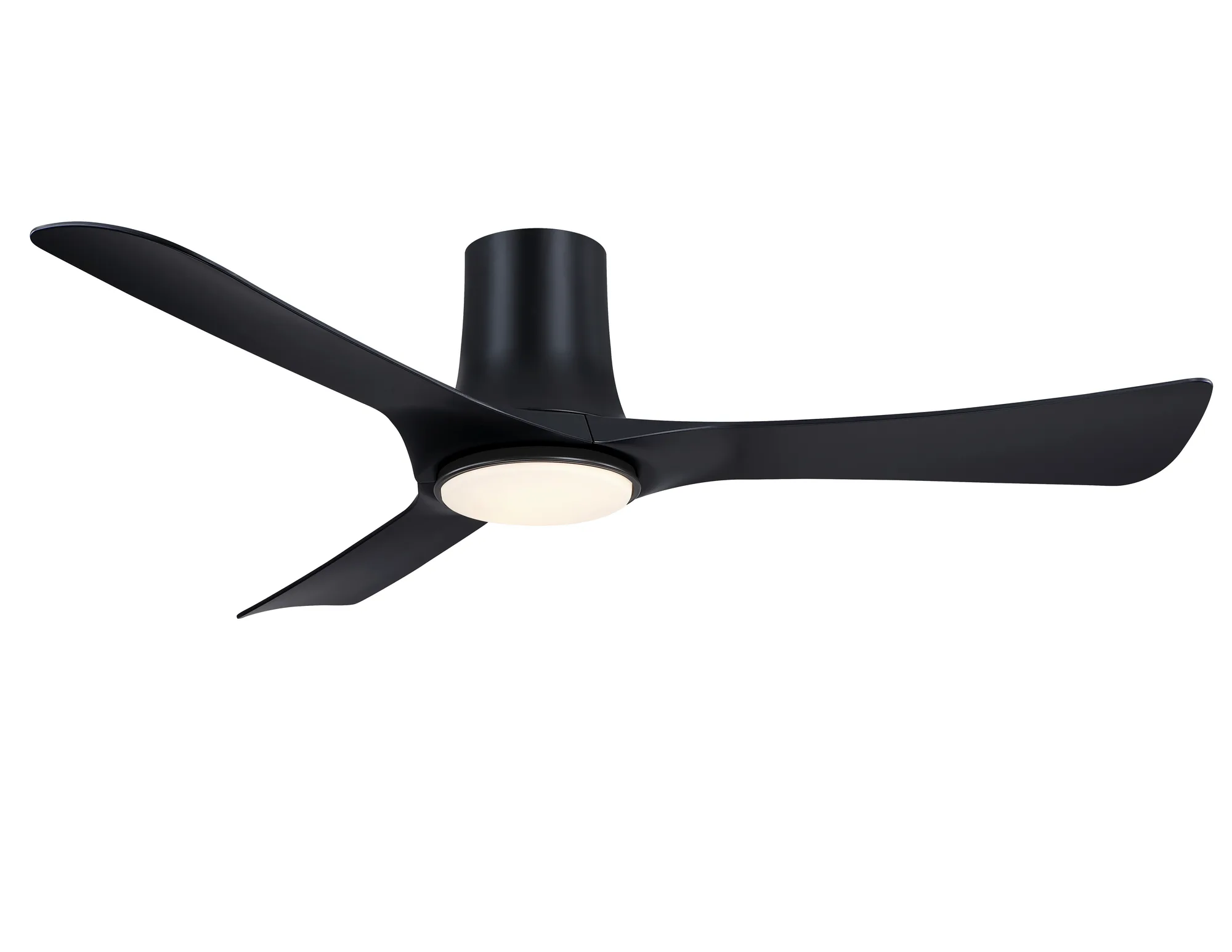 Corke 52 inch Indoor/Outdoor Smart Ceiling Fan with LED CCT Select Light Kit - Black with Black Blades