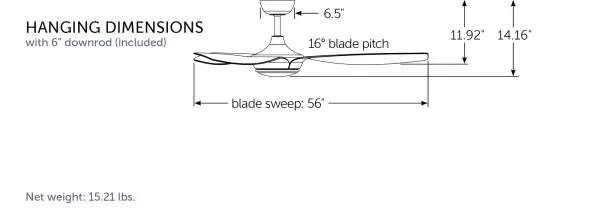 The Lizza™ Ceiling Fan blends sculptural design with high-performance functionality, making it a striking centerpiece for both indoor and covered outdoor spaces. Its gracefully curved three-blade design delivers a modern, elevated look while providing smooth, efficient airflow powered by a quiet DC motor with six speed settings. Installation is made simple with KwikWire™ technology, allowing for quick and secure electrical connections. Designed for versatility, Lizza™ includes an integrated LED light with CCT Select technology, offering five selectable color temperatures to create the perfect ambiance. Damp-rated for added flexibility, it’s ideal for living spaces, bedrooms, and covered patios alike. The included TR360 handheld remote puts full control at your fingertips, while a range of sophisticated finish combinations ensures Lizza™ complements any style with ease. - alternate view