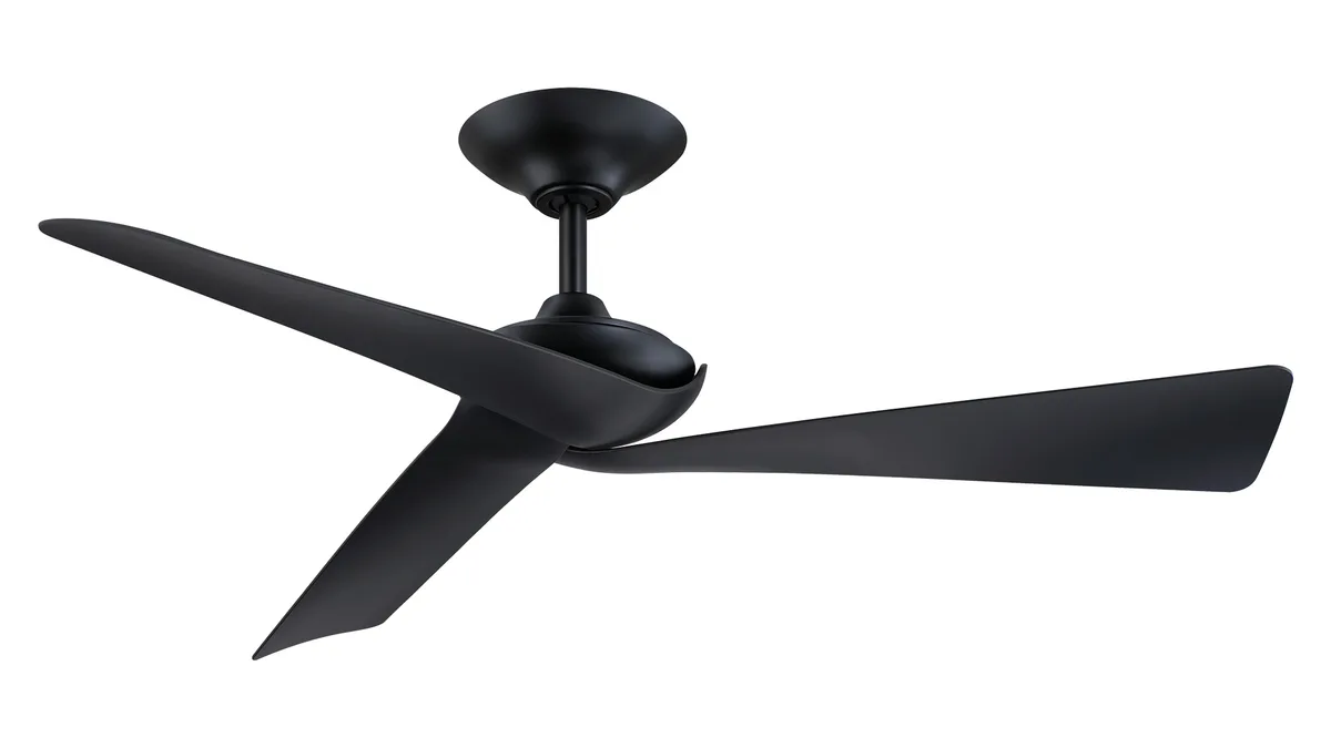 Yogi 52 inch Indoor/Outdoor Smart Ceiling Fan - Black with Black Blades