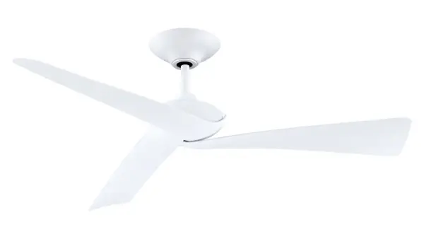 The Yogi™ Ceiling Fan brings together sleek, minimalist design and powerful performance to create a statement piece for any indoor or covered outdoor space. Its three-blade configuration features clean, modern lines with a dynamic, sculptural profile that enhances both contemporary and transitional interiors. Driven by a highly efficient DC motor with six speed settings, Yogi™ delivers smooth, quiet airflow for year-round comfort. Installation is simplified with KwikWire™ technology for quick, secure electrical connections, while the included TR360 handheld remote offers convenient control, including reverse functionality at the touch of a button. Damp-rated for added versatility and available in a range of sophisticated finish combinations, the Yogi™ is the perfect balance of form, function, and effortless style.