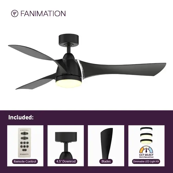 Klear 56" Ceiling Fan with LED Light - Image 4
