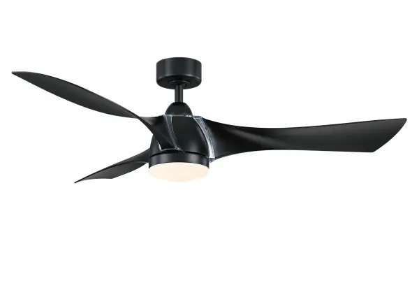 The Klear ceiling fan delivers a striking contemporary aesthetic with transparent acrylic blade arms that create a floating effect. High airflow efficiency (217 CFM/W) and 16-speed control make it both beautiful and functional.