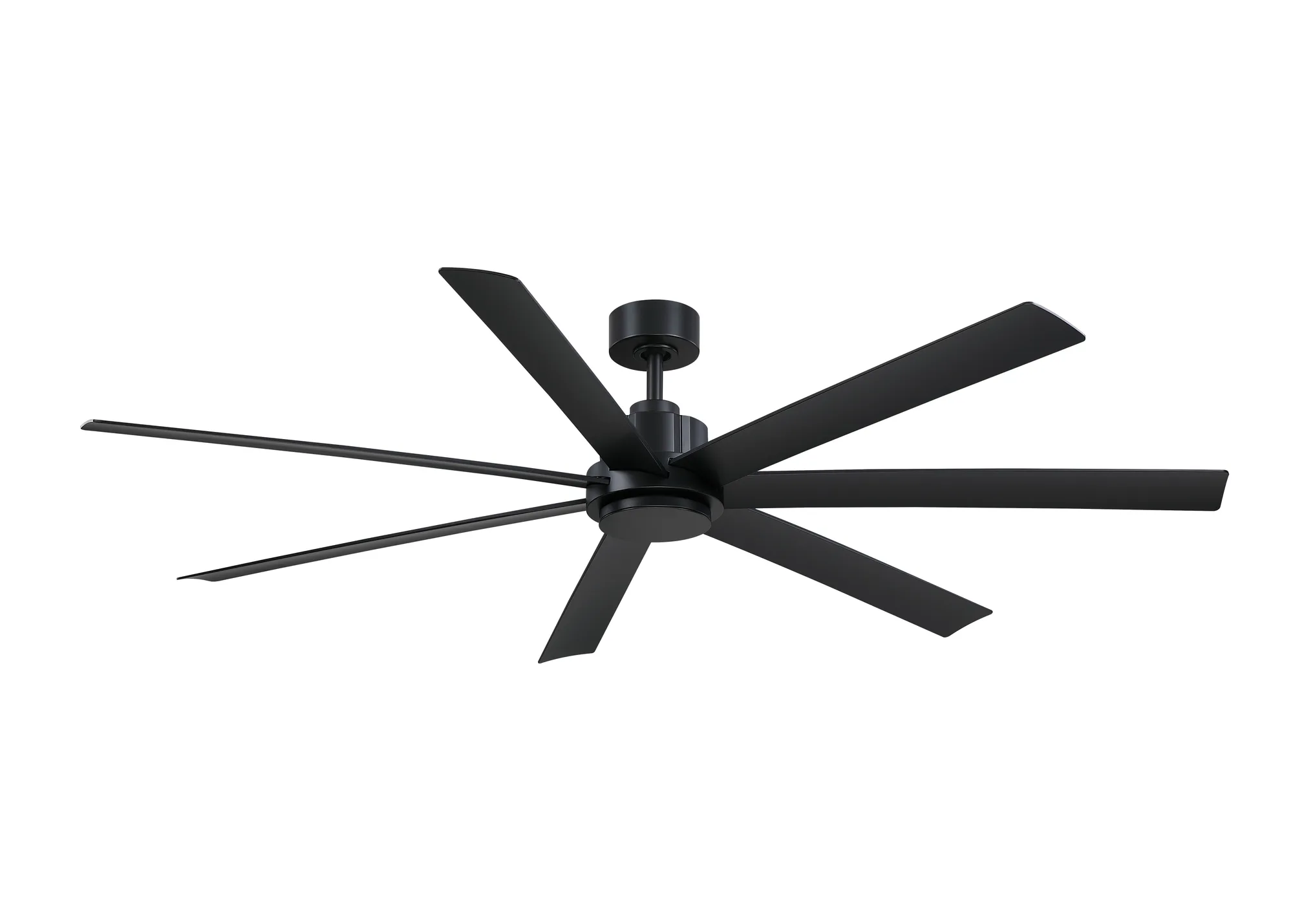 Pendry 72 inch Indoor/Outdoor Smart Ceiling Fan - Black with Black Blades