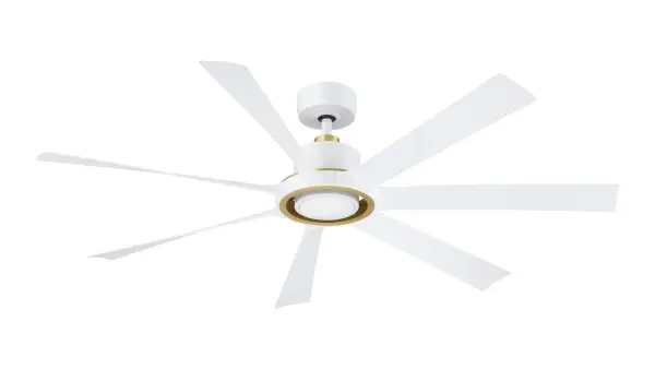 The Lenzi combines powerful airflow with energy-efficient LED lighting in a contemporary design. Seven blades deliver 7,942 CFM on high speed while the DC motor ensures whisper-quiet operation and exceptional efficiency at 227 CFM/Watt. - alternate view