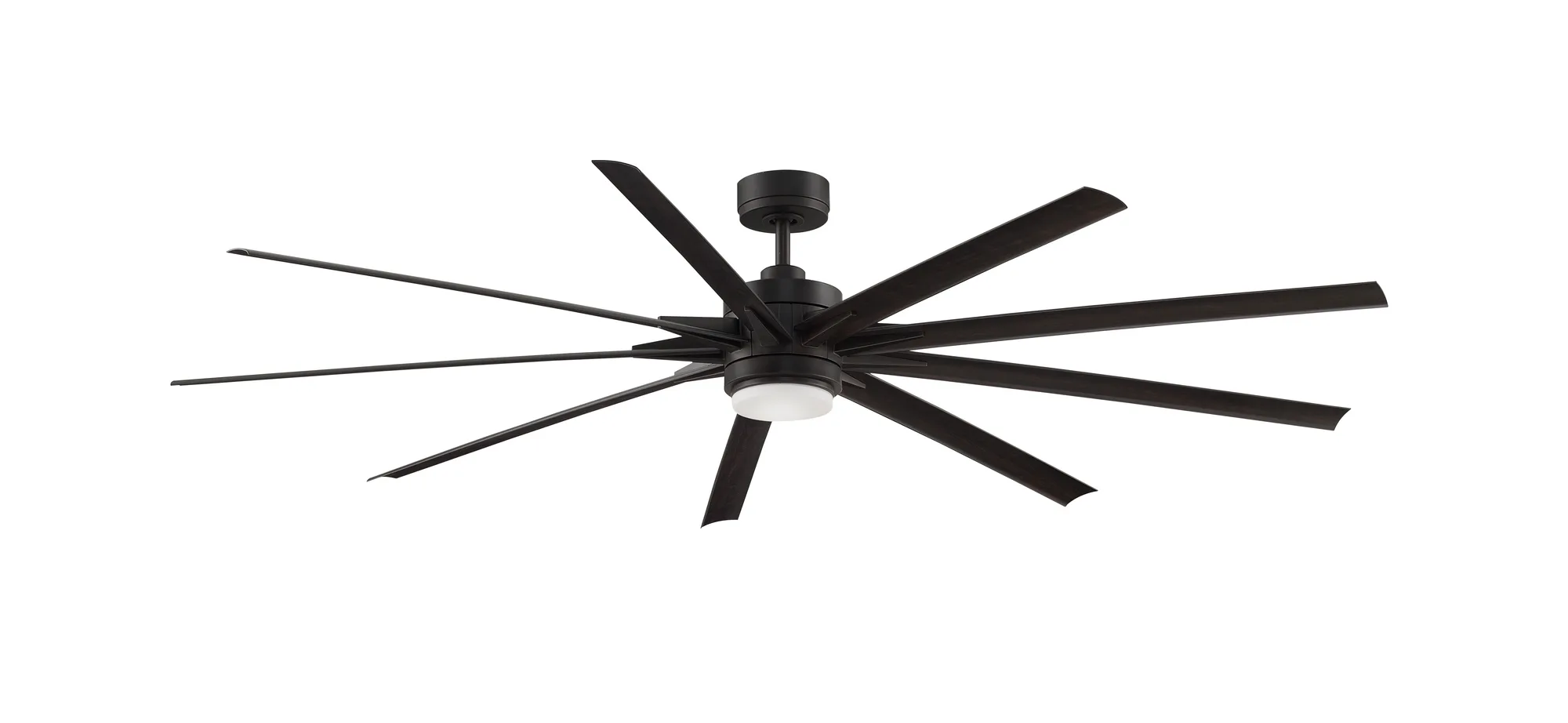 Odyn 84 inch Indoor/Outdoor Smart Ceiling Fan with LED CCT Select Light Kit - Dark Bronze with Dark Walnut blades