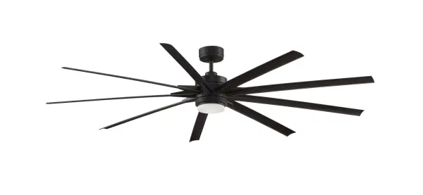 The Odyn 84 by Fanimation makes a dramatic statement in any space with its iconic nine-blade design and commanding presence. Designed for expansive indoor and outdoor living areas, this ceiling fan combines contemporary style with exceptional performance and energy efficiency. A powerful DC motor delivers smooth, quiet operation, while the integrated dimmable LED light kit with CCT Select Technology allows you to customize the ambiance with multiple light color options. Featuring fanSync Wi-Fi connectivity, the Odyn 84 can be controlled through your smartphone or compatible voice assistant for added convenience. Complete with an included remote control, this fan offers the perfect blend of modern technology, comfort, and sophisticated design for great rooms, covered patios, and other large-scale spaces.