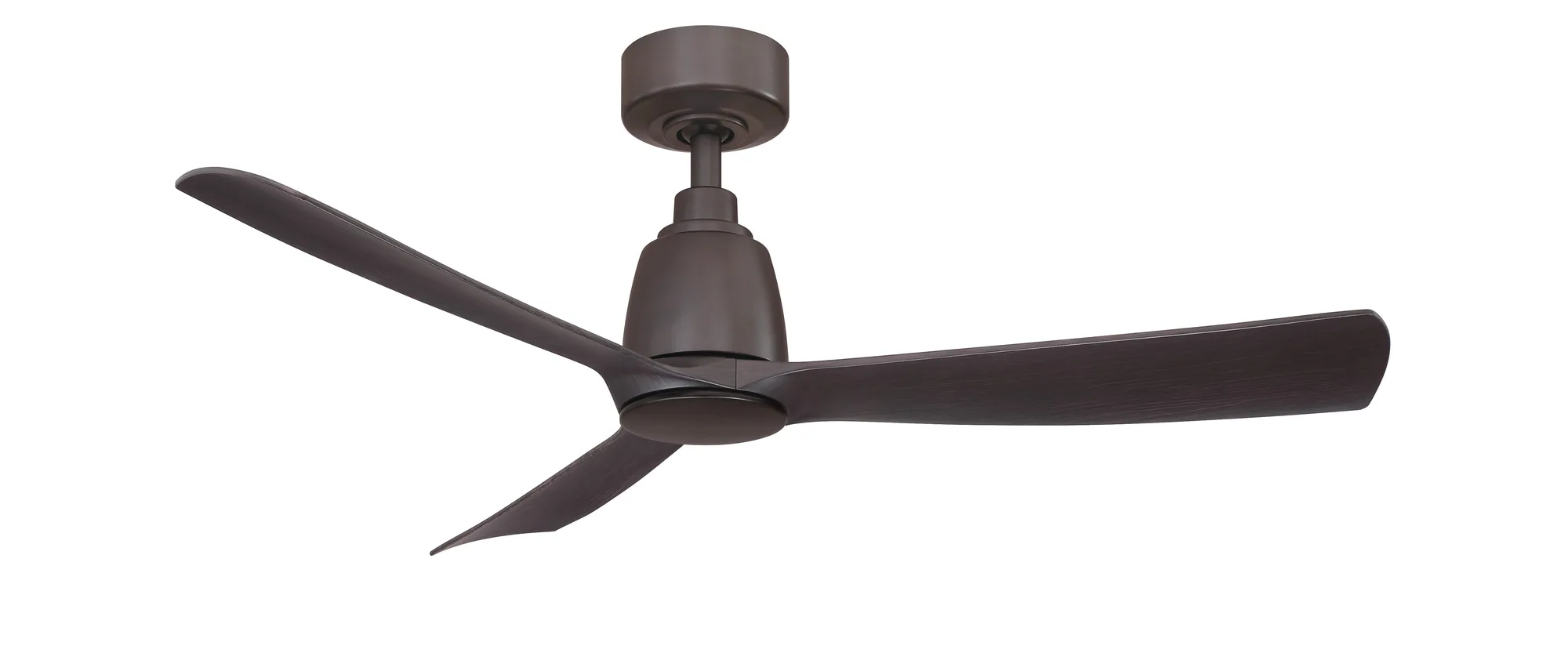 Kute 44 inch Indoor/Outdoor Smart Ceiling Fan - Brushed Satin Brass with Matte White blades