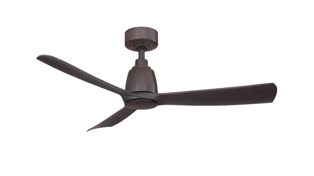 Kute 44 inch Indoor/Outdoor Smart Ceiling Fan - Dark Bronze with Dark Walnut blades