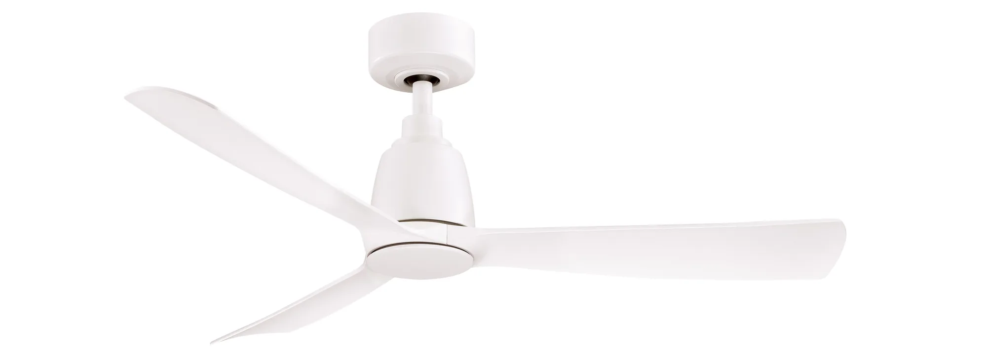 Kute 44 inch Indoor/Outdoor Smart Ceiling Fan - Matte White with Matte White blades
