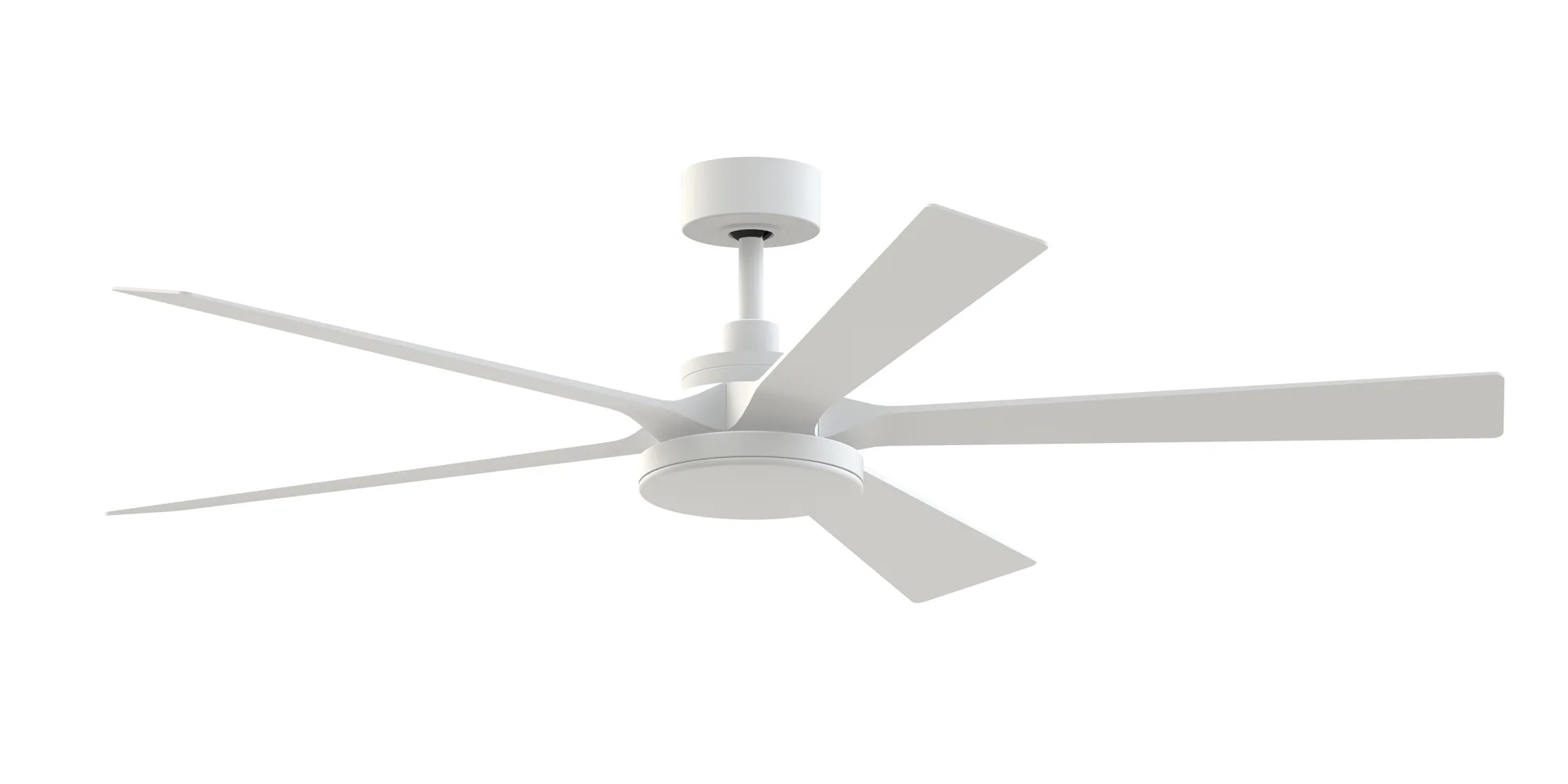 TorchAire 64 inch Indoor/Outdoor Smart Ceiling Fan with LED CCT Select Light Kit - Matte White with Matte White blades