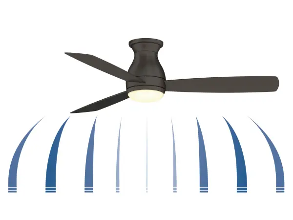 Hugh 52" Ceiling Fan with LED Light in Brushed Nickel - Image 4