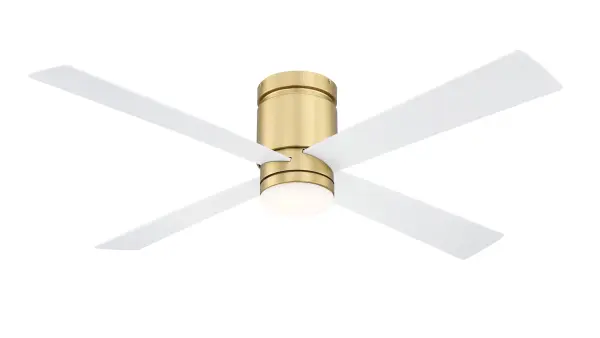 The Kwartet combines sophisticated design with intelligent functionality. Its 4-blade configuration delivers exceptional airflow (4,498 CFM) while the included 18W LED with adjustable color temperature (3000K-5000K) provides versatile lighting for any mood.