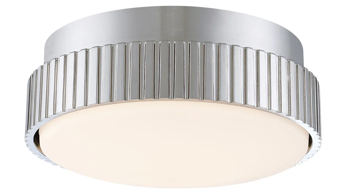 Kute Ceiling Fan Knurled Correlated Color Temperature (CCT) Select LED Light Kit - Brushed Nickel