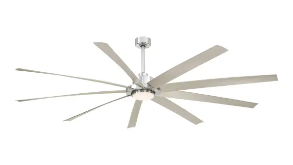 The EightyFour is a high-performance ceiling fan designed for expansive rooms. With an impressive 11,975 CFM airflow and energy-efficient DC motor, it combines powerful cooling with modern aesthetics and smart controls.