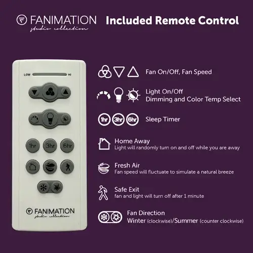EightyFour 84" Large Diameter Ceiling Fan with LED Light - Image 10