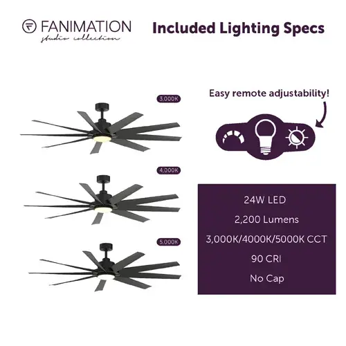 SixtyFour 64" Ceiling Fan with LED Light - Image 6