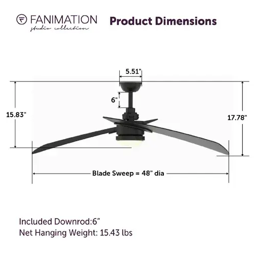 Aire Duo 48" Ceiling Fan with LED Light - Image 7