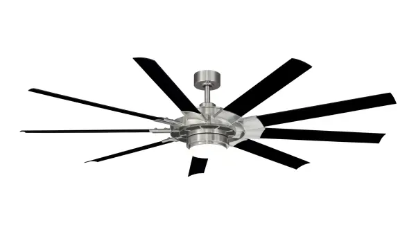 The Slinger v2 combines striking contemporary aesthetics with exceptional energy efficiency. Its unique 9-blade rectangular design delivers 8,563 CFM airflow while using only 30 watts, making it ideal for large spaces.