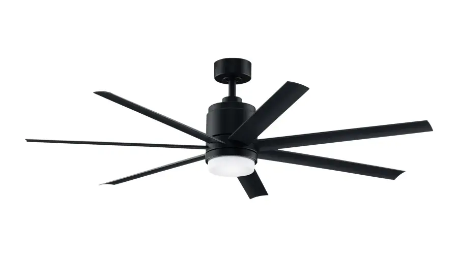Blitz 56" Damp-Rated Ceiling Fan with LED Light - Image 1