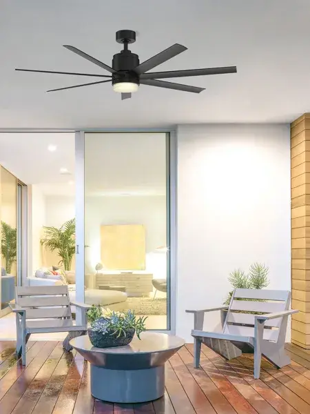 Blitz 56" Damp-Rated Ceiling Fan with LED Light - Image 8