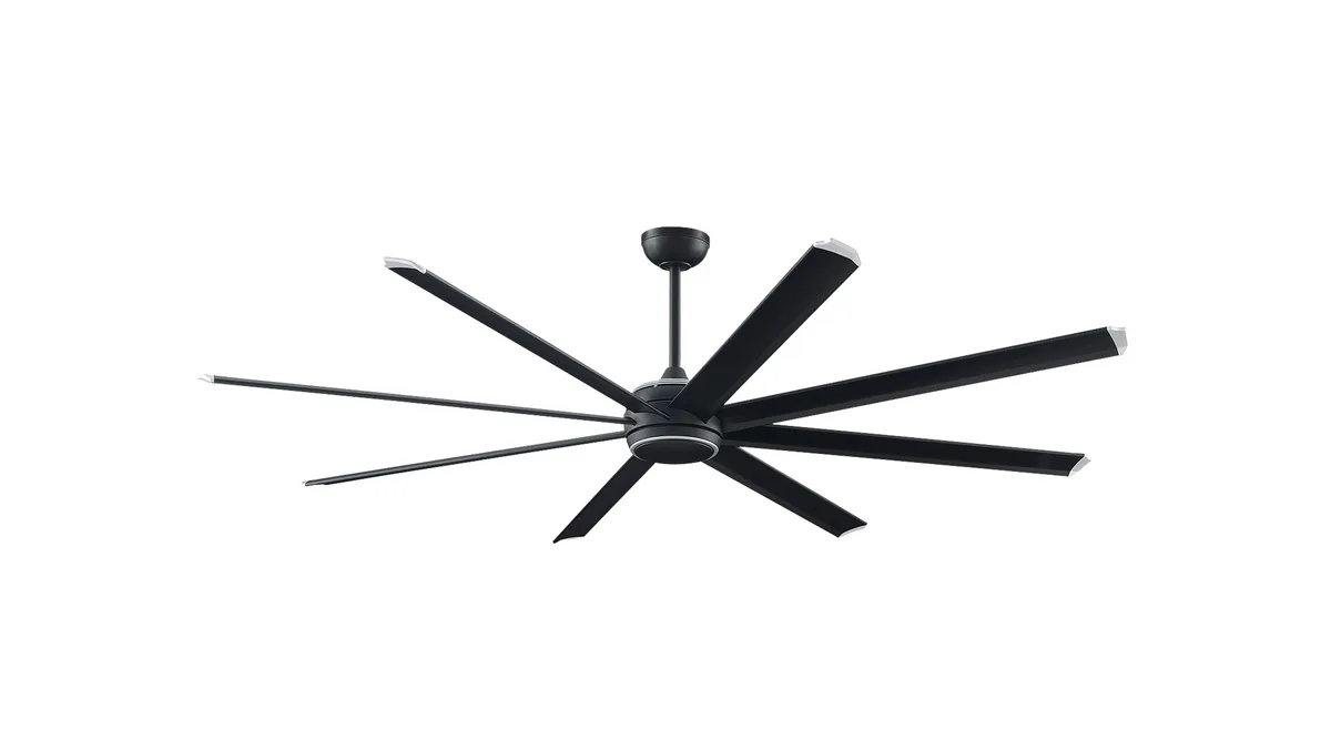 Stellar Custom Indoor/Outdoor Smart Ceiling Fan DC Motor with LED CCT Select Light Kit - Black