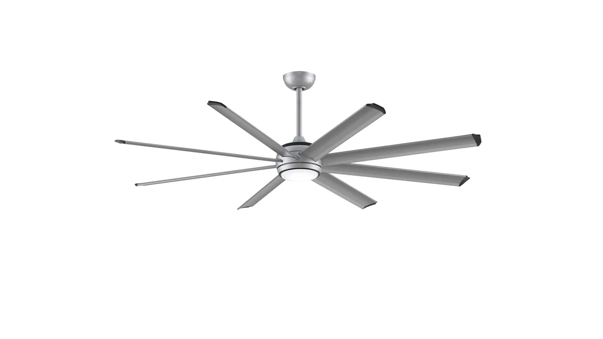 Stellar Custom Indoor/Outdoor Smart Ceiling Fan DC Motor with LED CCT Select Light Kit - Silver