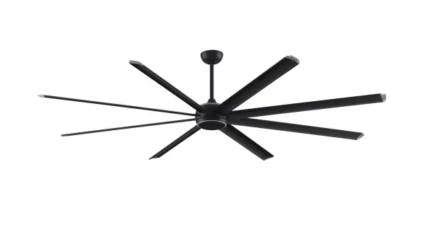 The Stellar 96 delivers exceptional airflow for grand spaces with its 8 aluminum blades and powerful DC motor. Wet-rated for indoor/outdoor use, it features fanSync smart control, adjustable LED color temperature, and impressive energy efficiency.