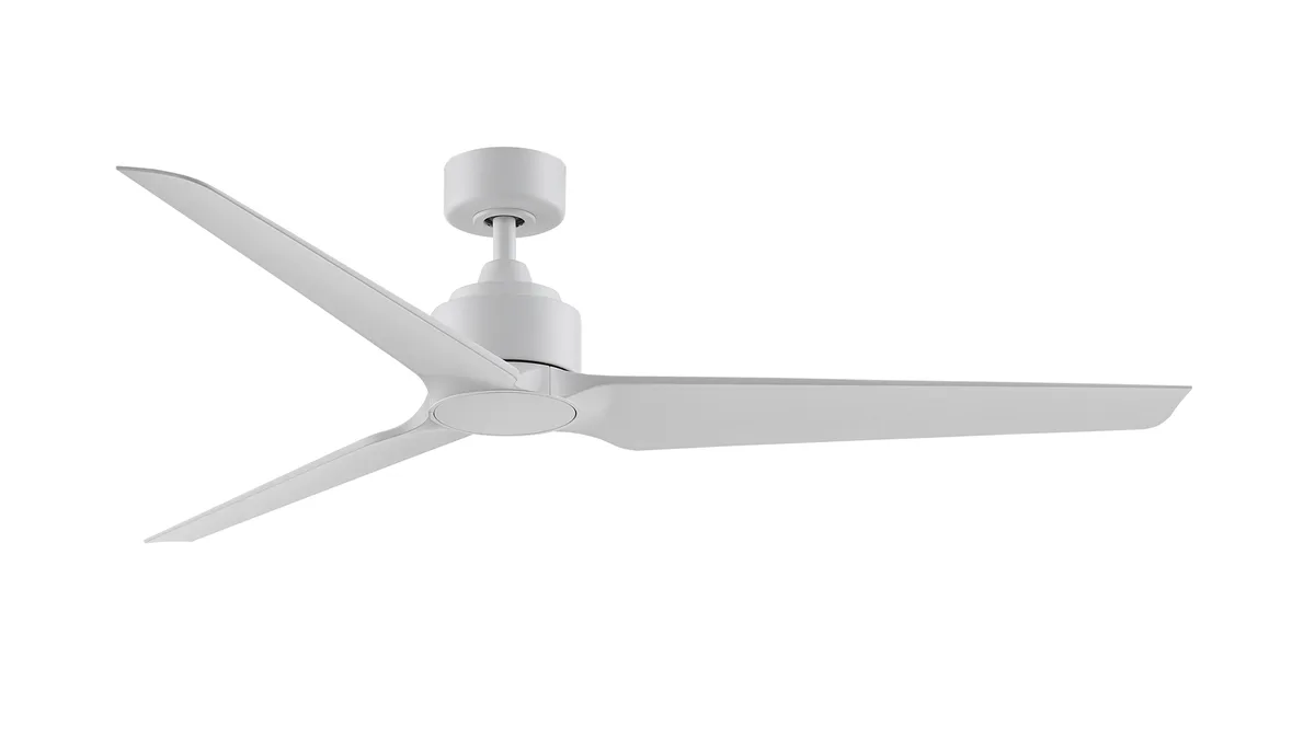 TriAire Custom Indoor/Outdoor Smart Ceiling Fan DC Motor- Matte White