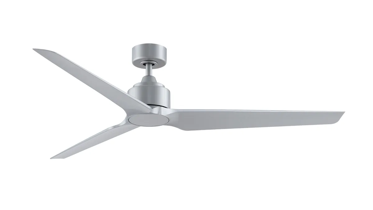 TriAire Custom Indoor/Outdoor Smart Ceiling Fan DC Motor- Silver
