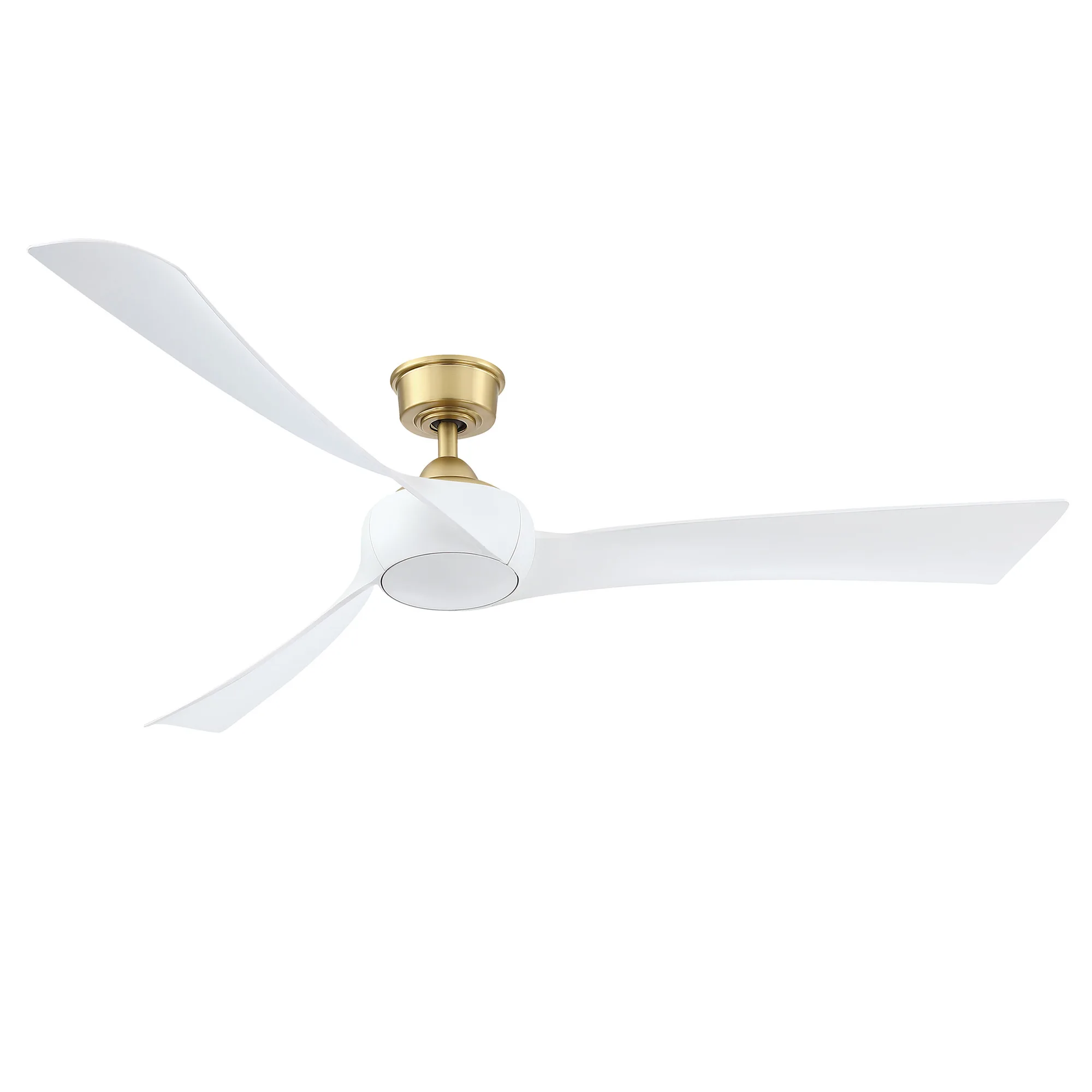 Wrap Custom Indoor/Outdoor Smart Ceiling Fan DC Motor- Brushed Satin Brass