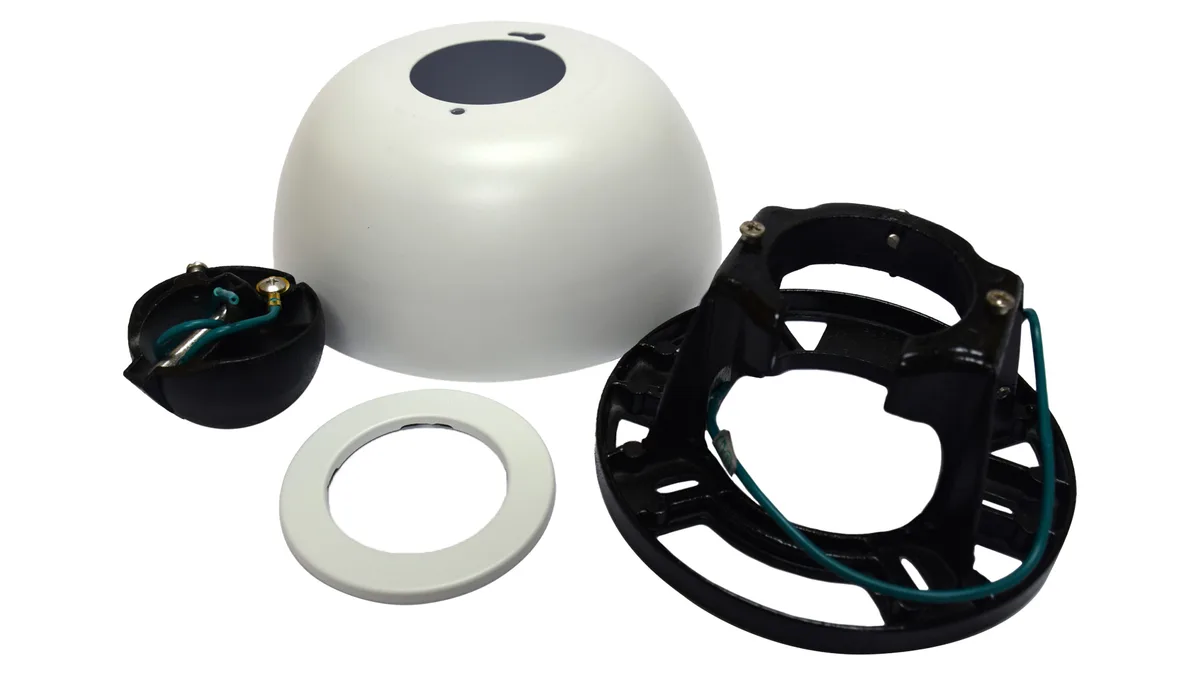Ceiling Fan Sloped Ceiling Kit - 1-inch - Matte White - Wet Rated
