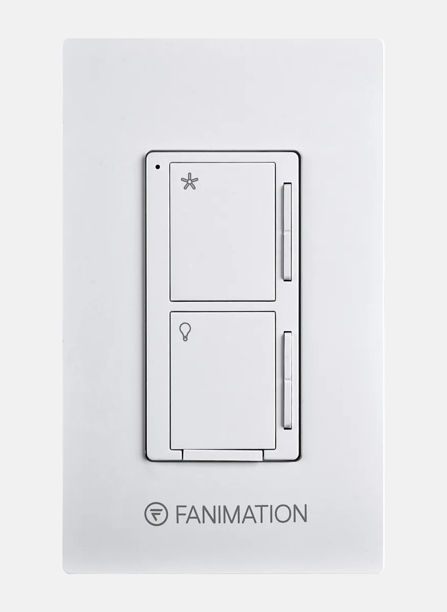 Ceiling Fan Wall Control - 3 Speed Fan and Dimming Light - White