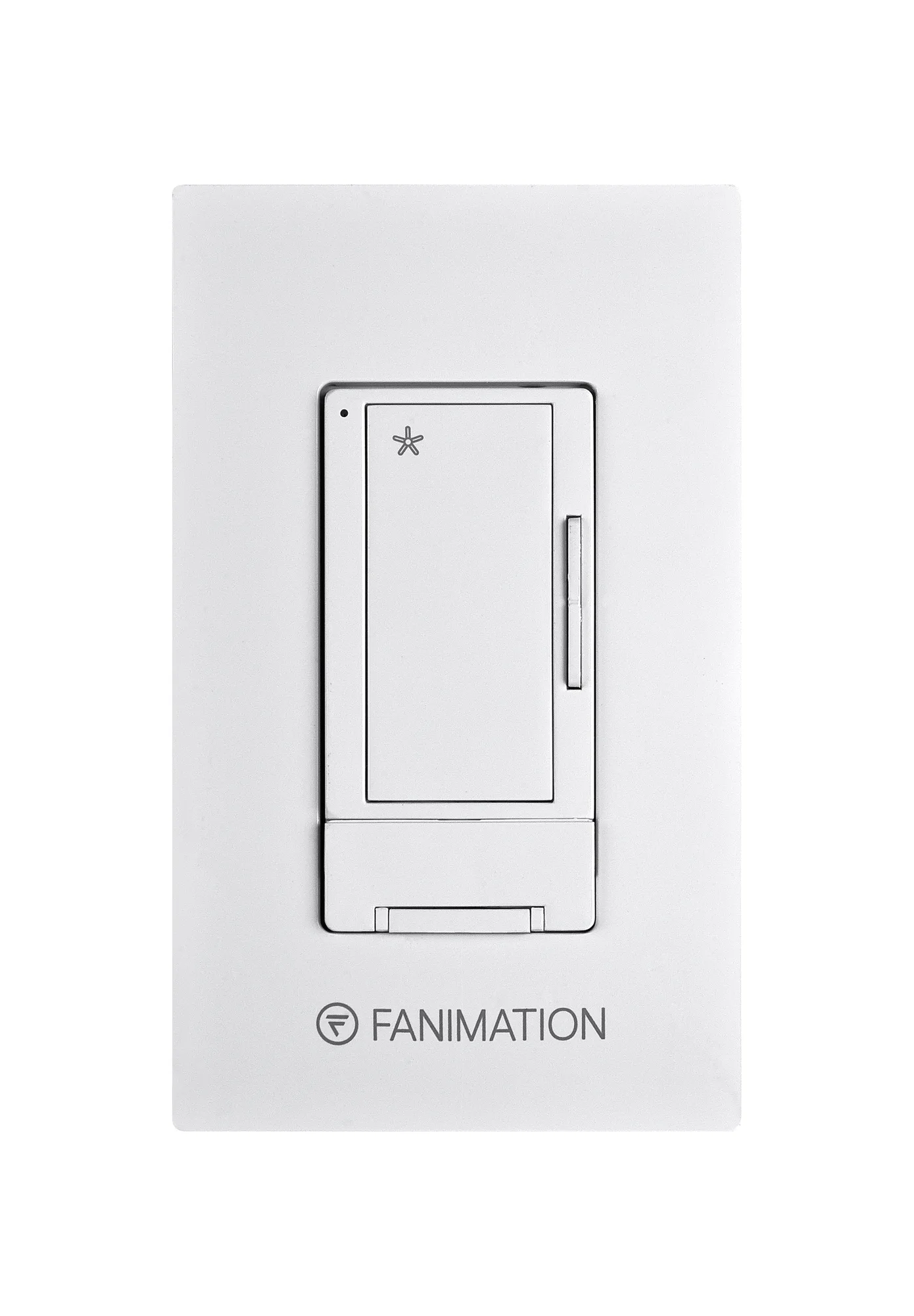 Ceiling Fan Wall Control with Receiver - 3 Speed Fan - White