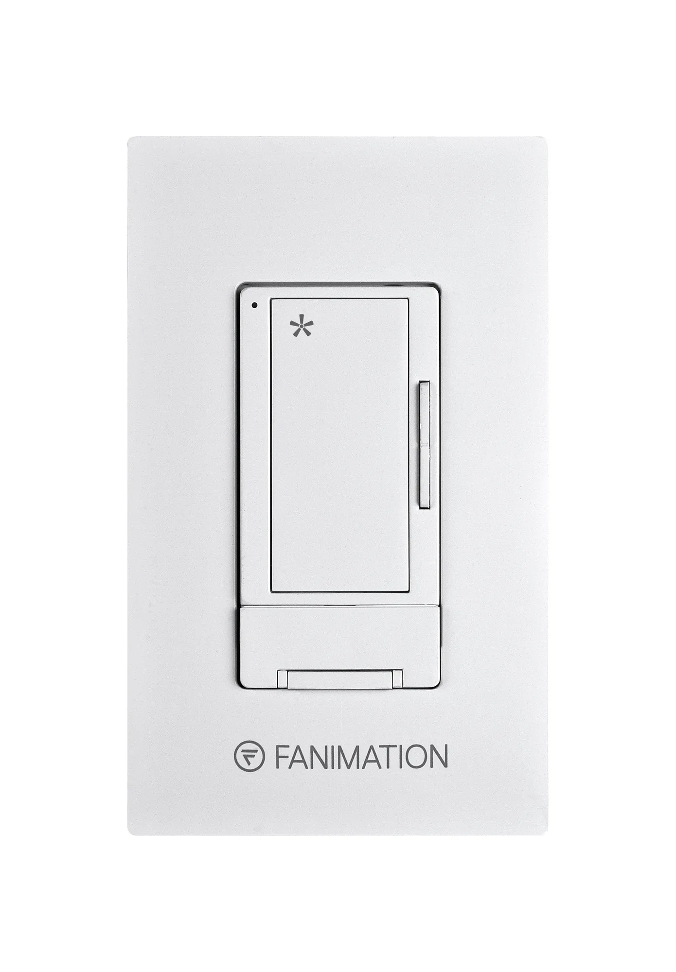 Ceiling Fan Wall Control with Receiver - 3 Speed Fan - White