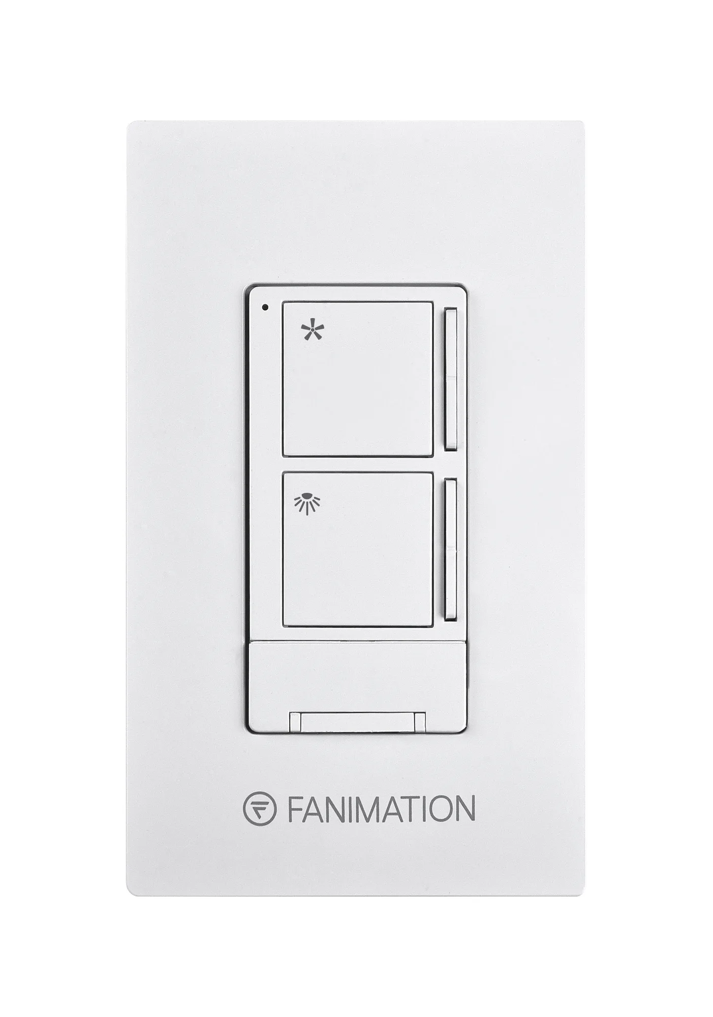 Ceiling Fan Wall Control with Receiver - 3 Speed Fan and Light - White