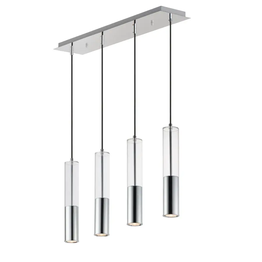 Torch LED 4-Light Linear Pendant in Polished Chrome - Image 1