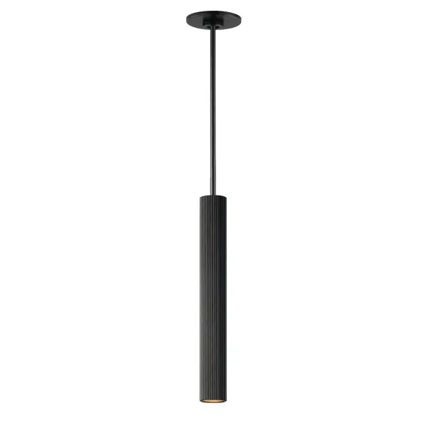 Reeds Single LED Pendant in Matte Black - Image 1