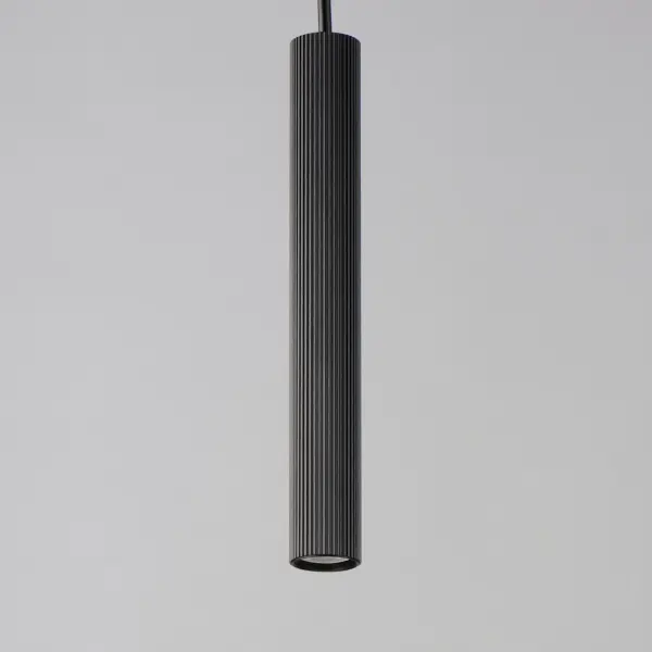 Reeds Single LED Pendant in Matte Black - Image 2