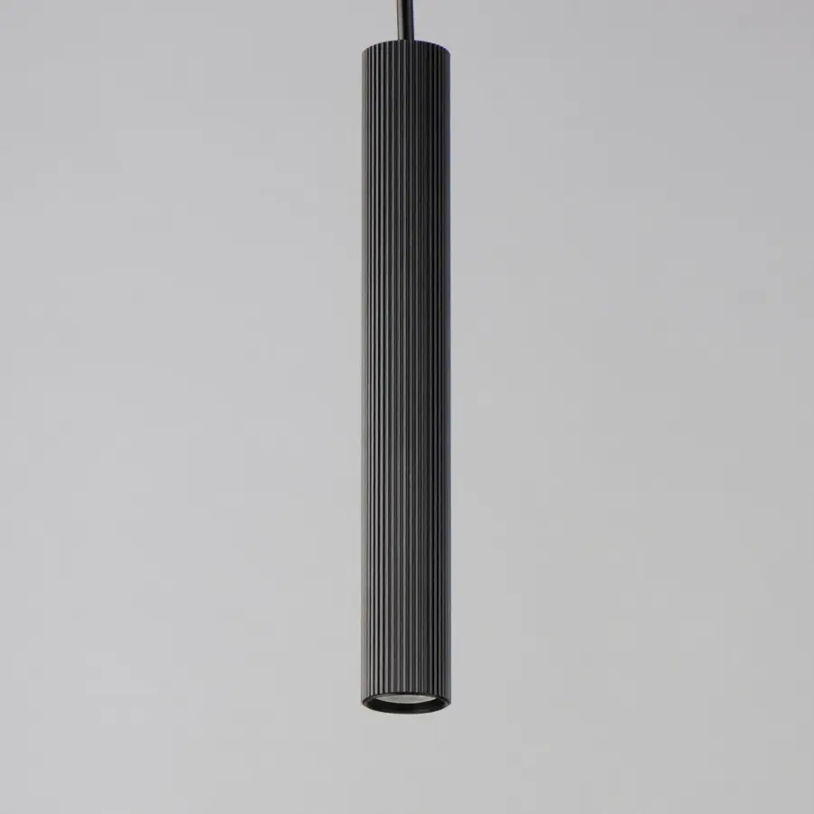 Reeds Single LED Pendant in Matte Black - Image 2