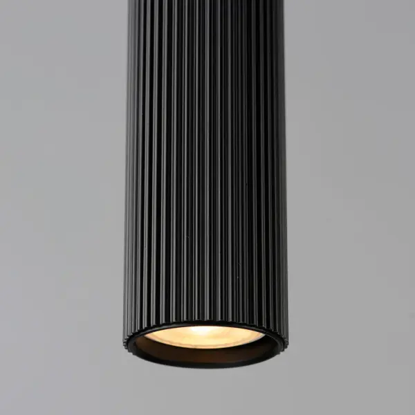 Reeds Single LED Pendant in Matte Black - Image 3
