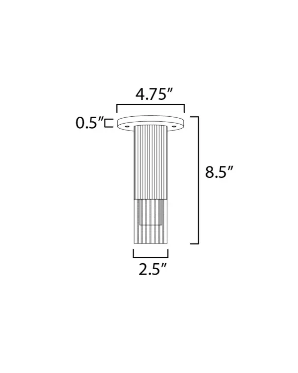 Reeds LED Flush Mount in Matte Black - Image 5