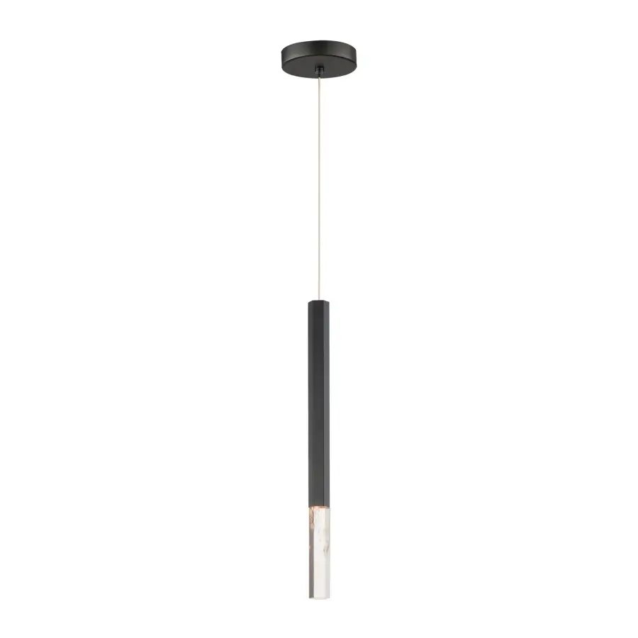 Diaphane Single Pendant Light with Rock Crystal - Image 1