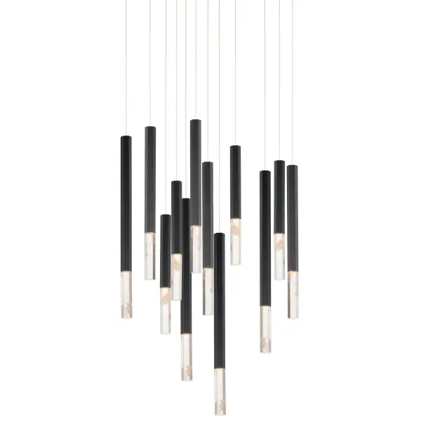 Diaphane 12-Light LED Multi-Tier Chandelier - Image 1