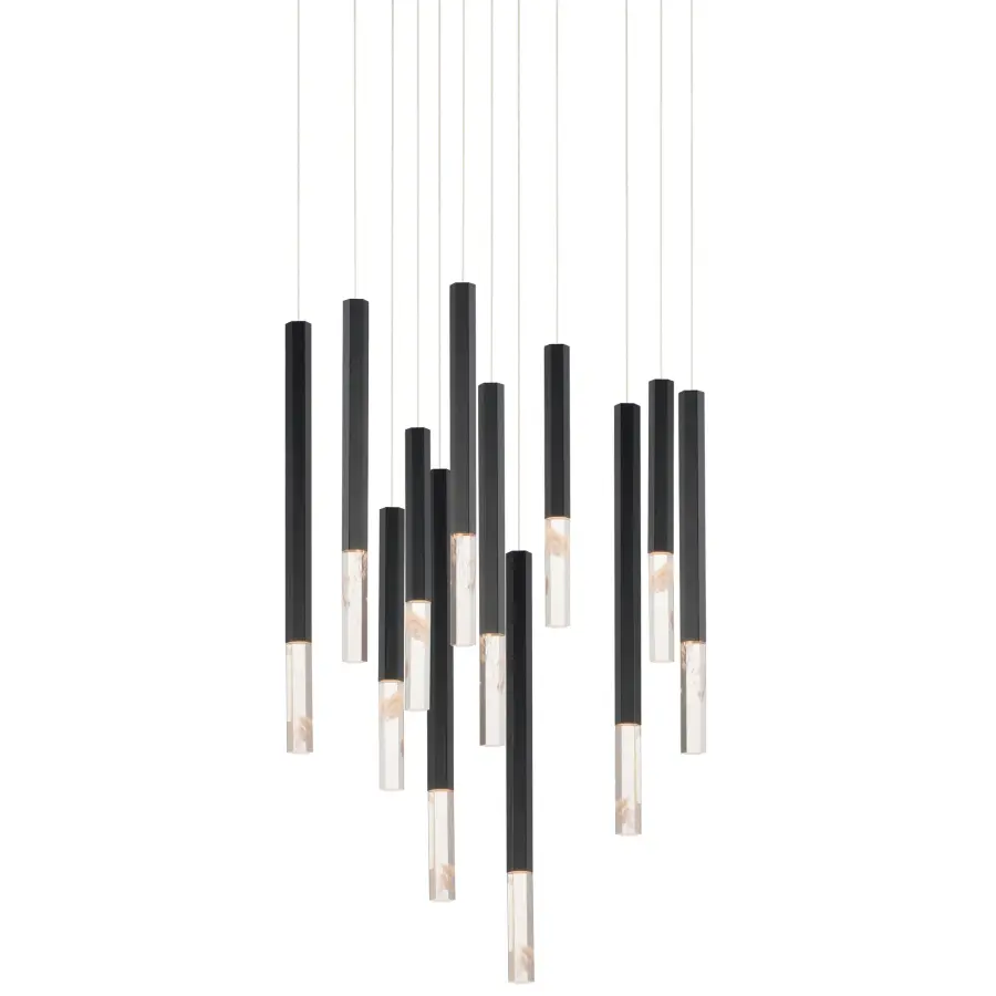 Diaphane 12-Light LED Multi-Tier Chandelier - Image 1