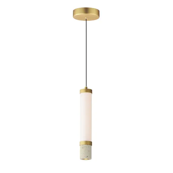 Sophisticated Natural Stone Pendant with Modern LED Technology - Image 1
