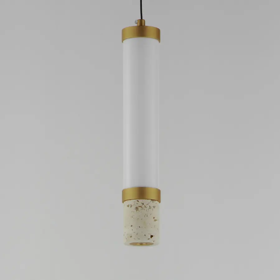 Sophisticated Natural Stone Pendant with Modern LED Technology - Image 3