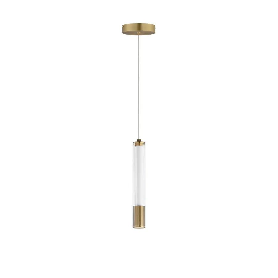 Cortex Single Pendant in Natural Aged Brass - Image 1