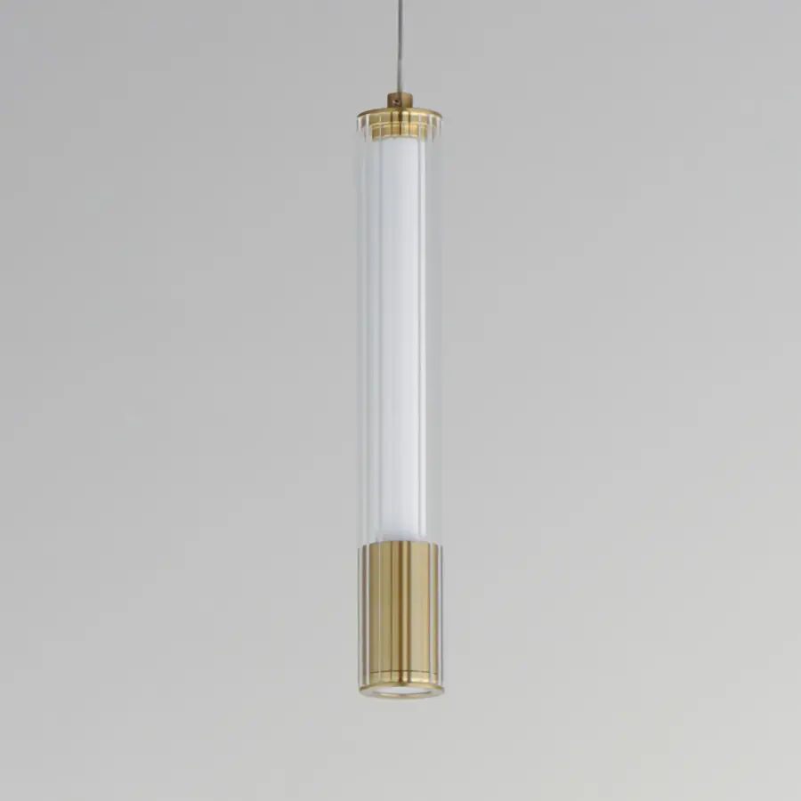 Cortex Single Pendant in Natural Aged Brass - Image 2