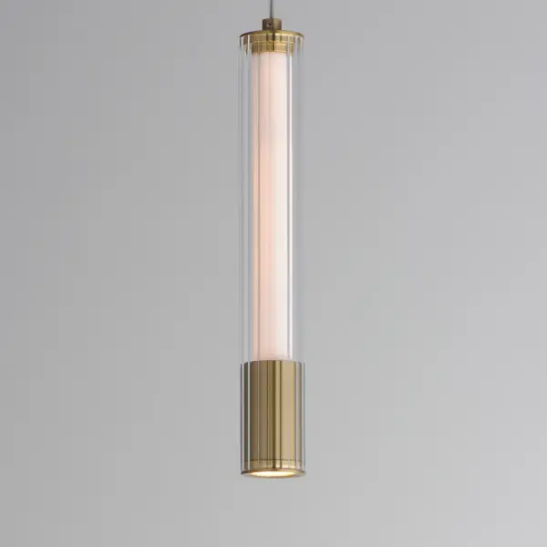 Cortex Single Pendant in Natural Aged Brass - Image 3
