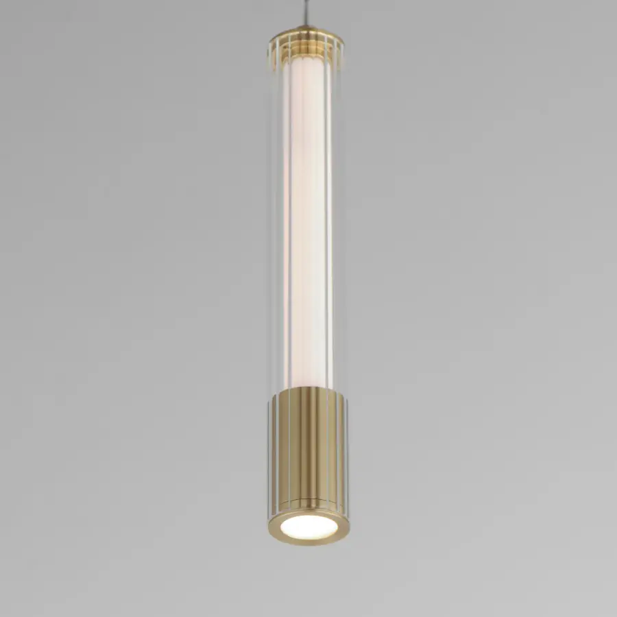 Cortex Single Pendant in Natural Aged Brass - Image 4